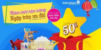 Tận hưởng niềm vui mua sắm đầu năm tại Kids Plaza với ưu đãi tới 50%