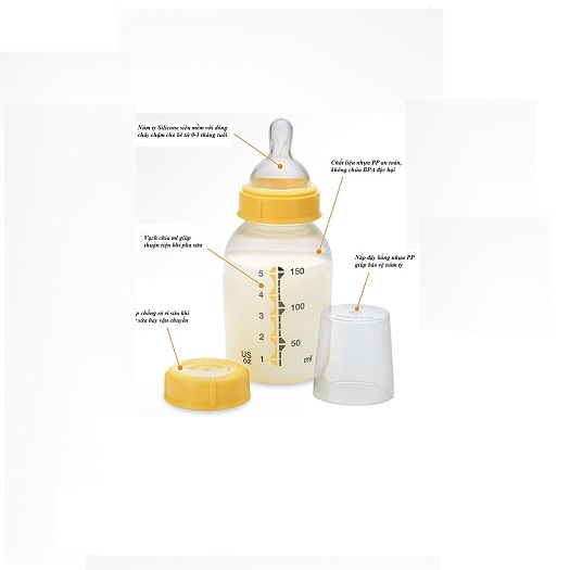 Thiết kế bình sữa Medela đơn giản nhưng lại hết sức ấn tượng