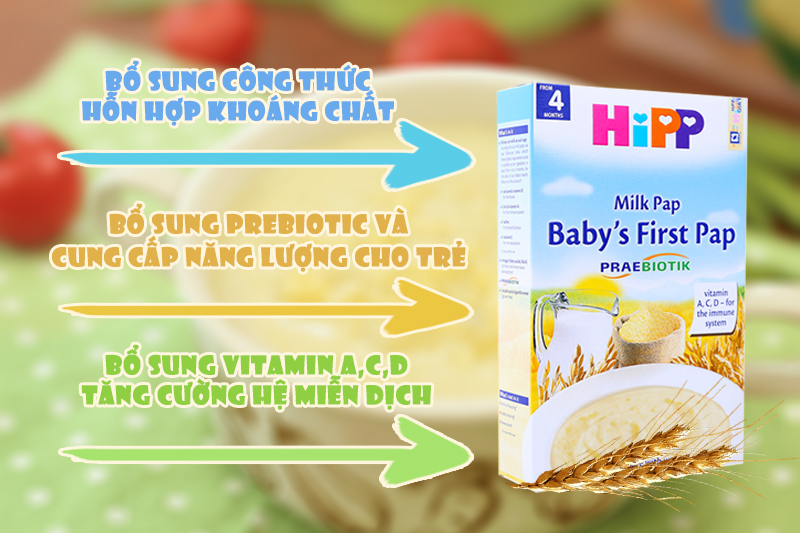 Cách pha bột ăn dặm Hipp với sữa