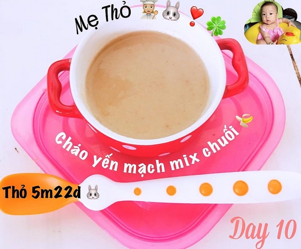 Thực đơn ăn dặm kiểu Nhật cho bé 5 tháng tuổi ngày 10