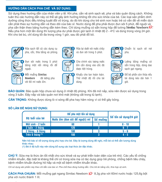 cách pha sữa similac