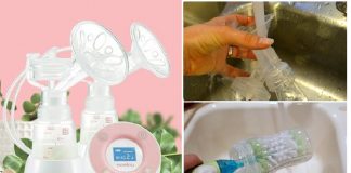 Cách vệ sinh máy hút sữa Unimom Forte, Allegro, Muniet, Mezzo đúng cách