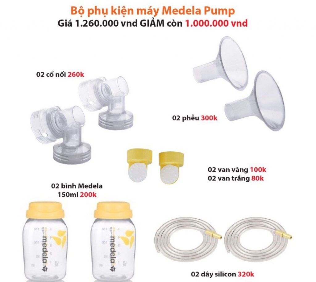 Địa chỉ mua phụ kiện máy hút sữa medela