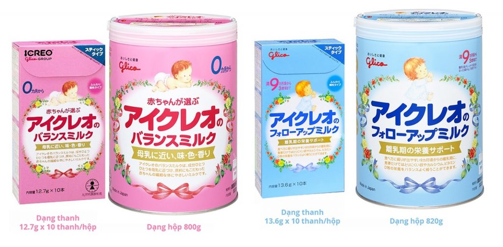[ Góc Review] Đánh giá sữa Glico Icreo số 0 và số 1 ( số 9 cũ) của Nhật