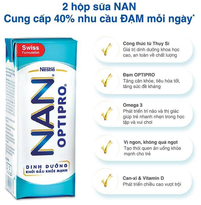 ưu điểm của sữa nan