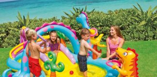 Top 4 bể bơi phao có cầu trượt an toàn, giá rẻ bé thích mê