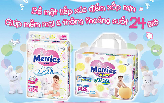 Bỉm Merries chính hãng tại Kids Plaza