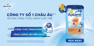 Aptamil – Nhãn hàng dinh dưỡng hàng đầu châu Âu nhận được cảm tình từ người tiêu dùng Việt Nam