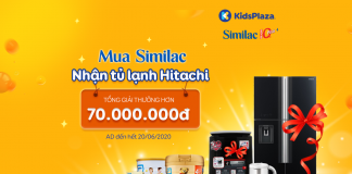 “Mua Similac – Nhận tủ lạnh Hitachi” – Tổng trị giá giải thưởn hơn 70.000.000đ