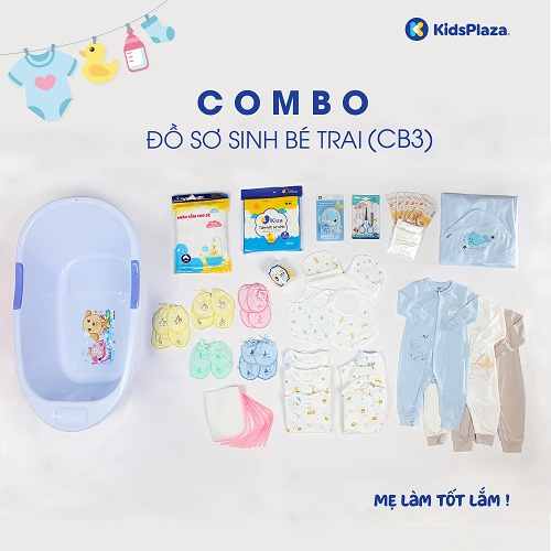 Combo Đồ Sơ Sinh Bé Trai Đầy Đủ Cb01 - Kids Plaza
