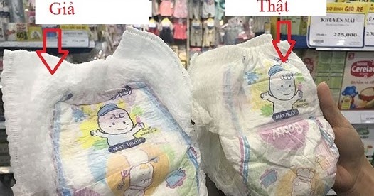 Nhận biết bỉm Bobby thật và giả.