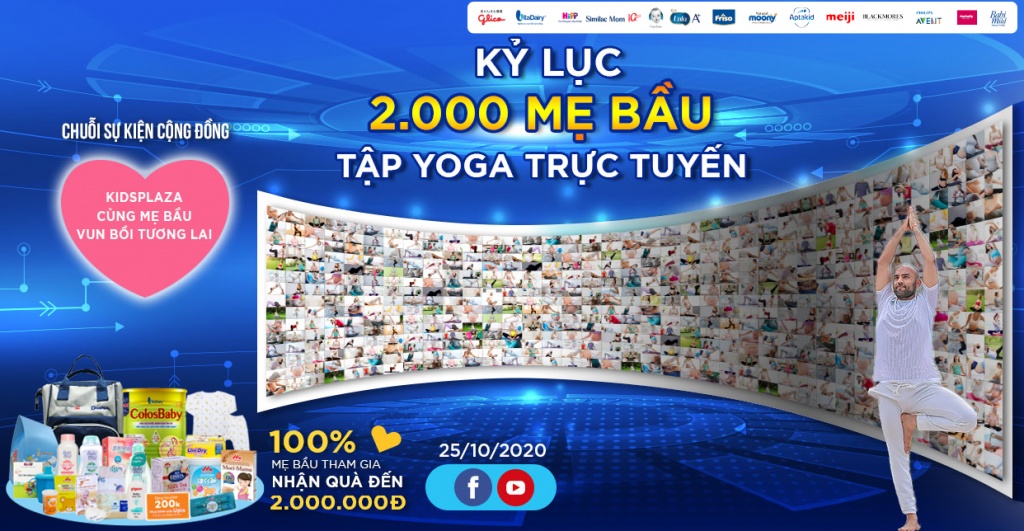 Kỷ lục 2.000 mẹ bầu tập yoga trực tuyến