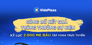 Công bố giải thưởng Gian hàng trực tuyến sự kiện Kỷ lục 2.000 mẹ bầu tập Yoga trực tuyến