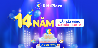 Quà tặng tưng bừng mừng KidsPlaza 14 tuổi