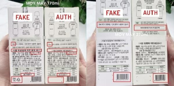 Bình sữa Moyuum có hàng giả không, phân biệt bình thật