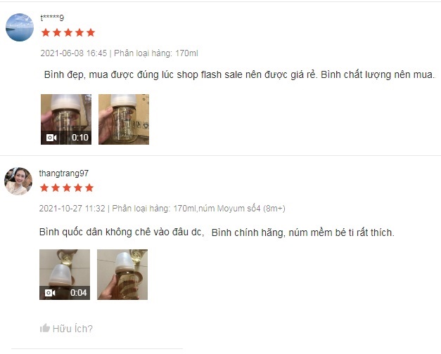 review bình sữa Moyuum có tốt không, nên mua không