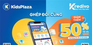 Kidsplaza kết đôi cùng Kredivo hóng sale khủng giảm tới 50 %