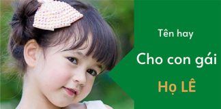 Gợi ý tên 4 chữ hay cho bé gái họ Lê siêu đáng yêu