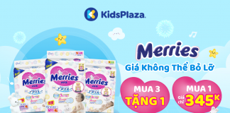 Bỉm Merries cộng miếng tháng 1 ngập tràn ưu đãi