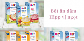 Bột ăn dặm Hipp vị ngọt có những loại nào? Có tốt không?