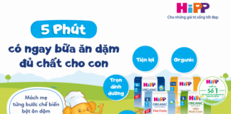 Hướng dẫn mẹ cách pha bột ăn dặm Hipp đúng cách, không lo vón cục?