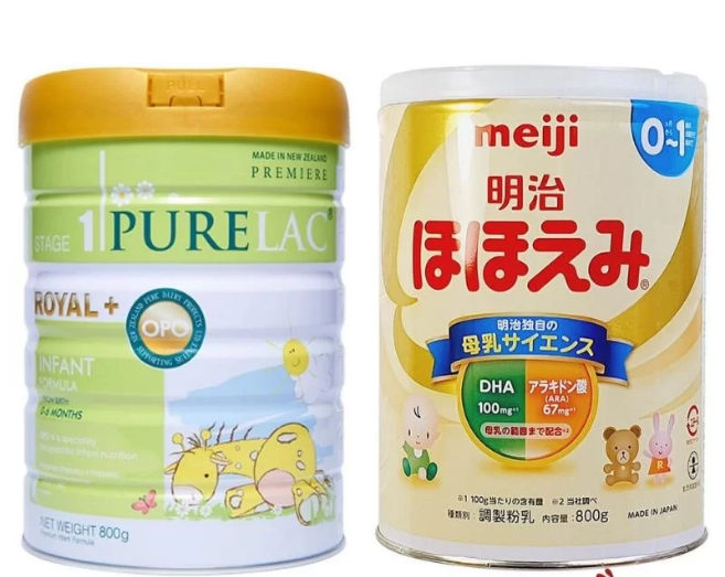 so sánh sữa purelac và meiji