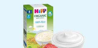 Chế biến bột ăn dặm Hipp nhũ nhi kết hợp với thịt bò, cần tây giúp bé tăng cân