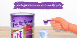 1 muỗng sữa Pediasure pha bao nhiêu nước để đảm bảo dinh dưỡng toàn diện?