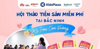 Lớp học tiền sản miễn phí KidsPlaza tháng 8 tại bắc Ninh
