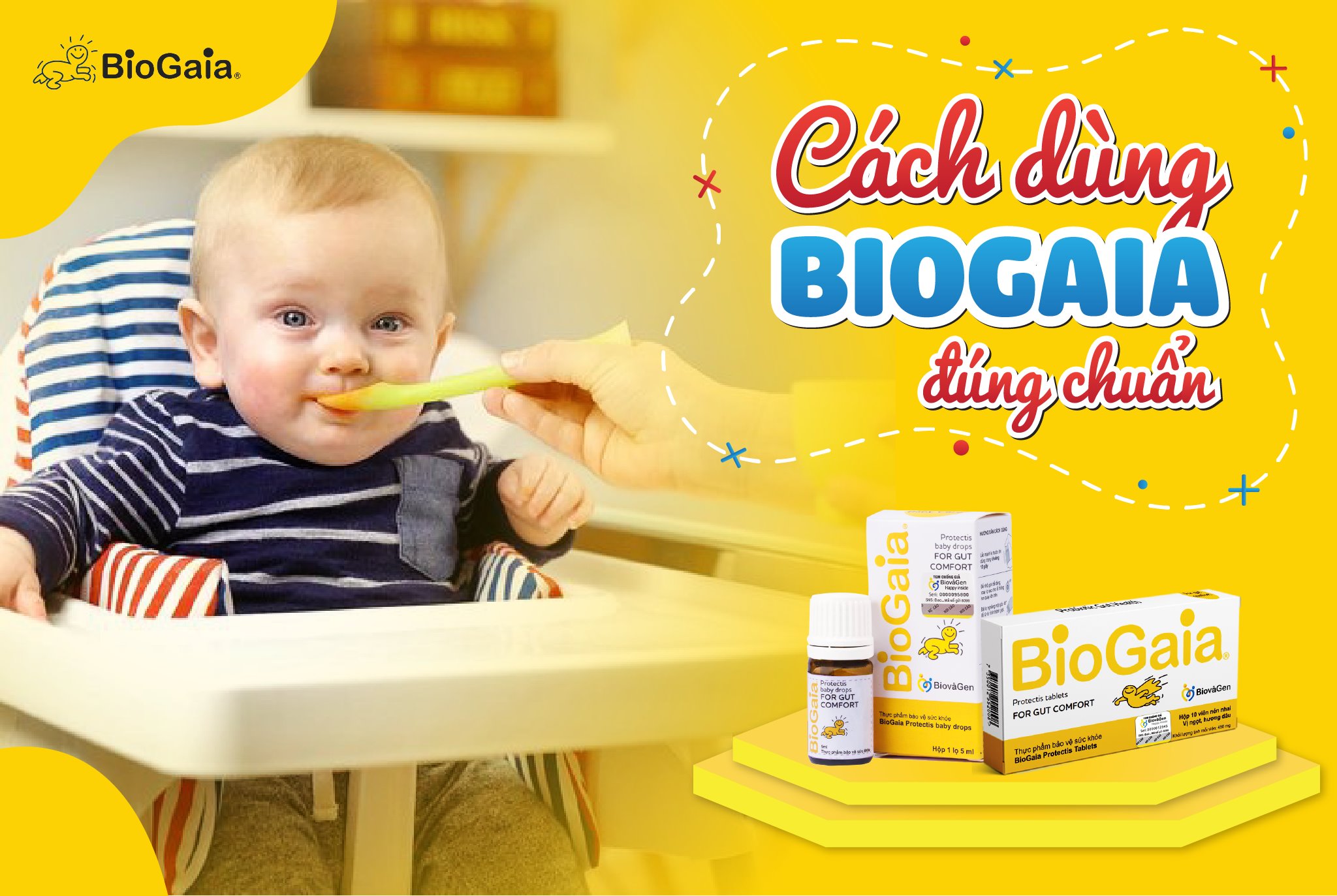 Hướng dẫn cách sử dụng Biogaia cho trẻ sơ sinh an toàn