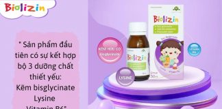 Thành phần của kẽm BIolizin gồm những gì ?