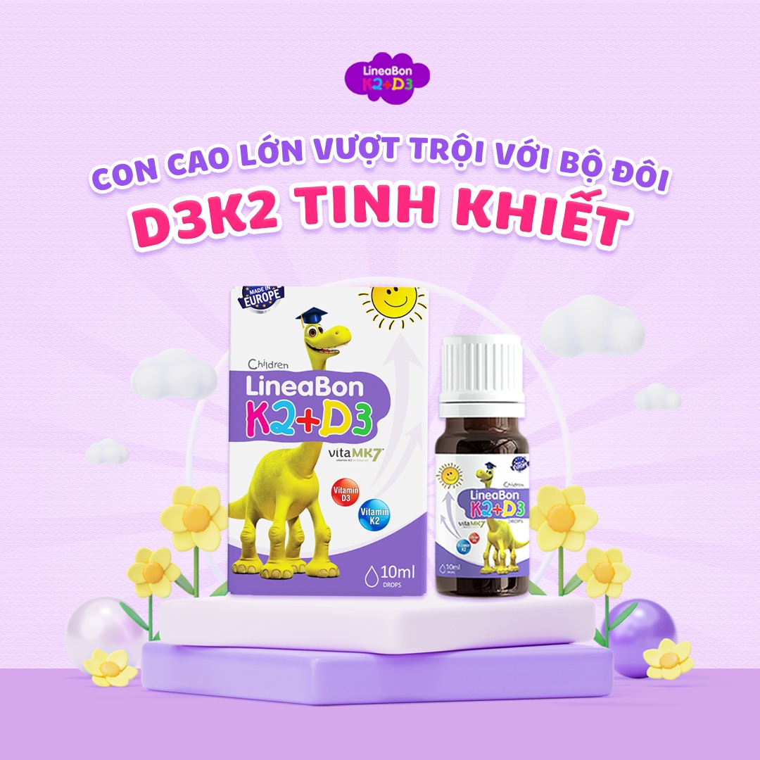 cho trẻ uống d3k2 vào thời điểm nào trong ngày