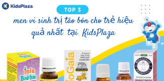 Top 3 loại men vi sinh trị táo bón cho trẻ hiệu quả nhất tại KidsPlaza