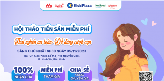 Tháng 11 KidsPlaza có hẹn với mẹ bầu Bắc Ninh tại lớp học tiền sản miễn phí