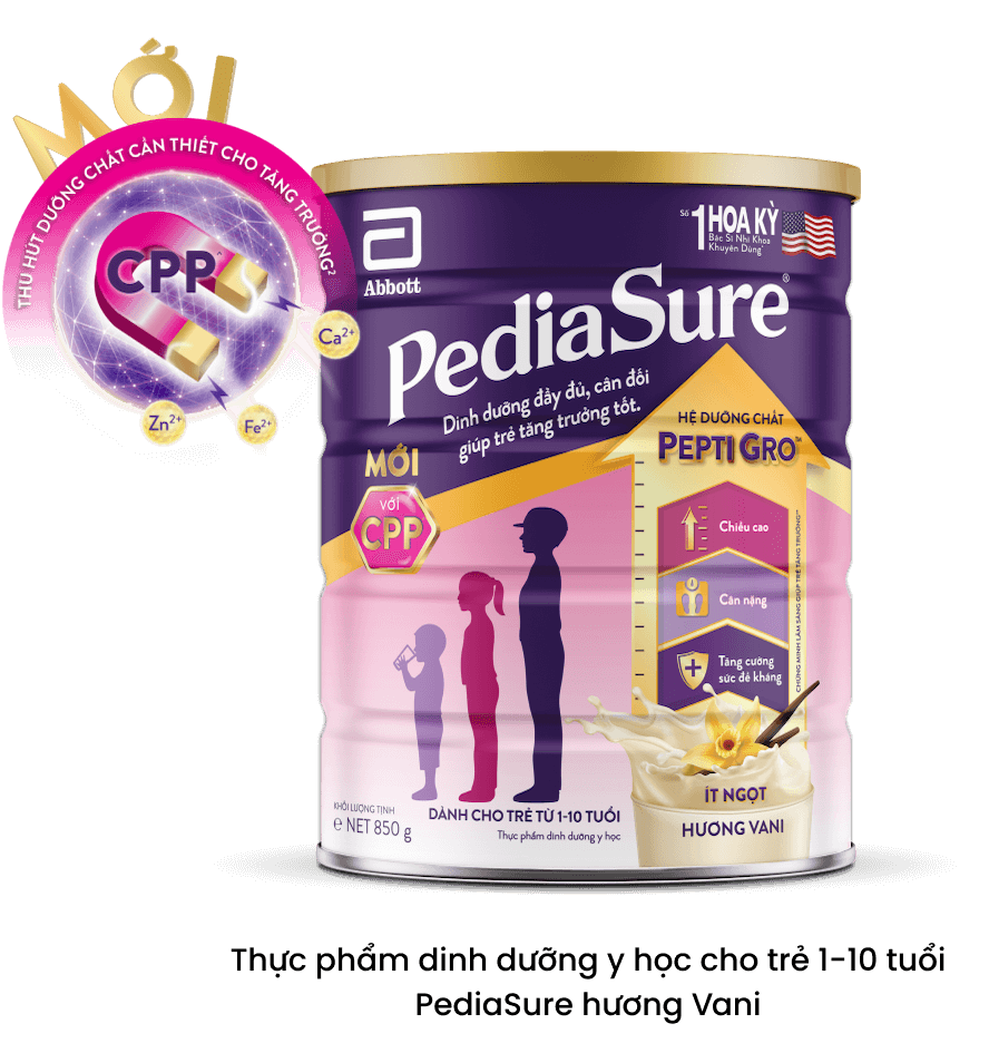 Pediasure - sữa dành cho trẻ biếng ăn chậm tăng cân