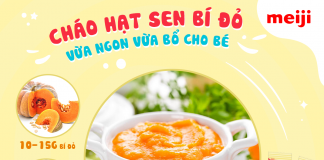 Mách mẹ cách làm cháo hạt sen cùng sữa Meiji thanh