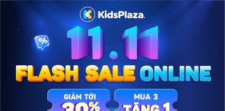 Flash Sale ngày trùng 11.11 KidsPlaza tung deal giảm tới 30%