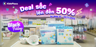 𝐁𝐋𝐀𝐂𝐊 𝐅𝐑𝐈𝐃𝐀𝐘 – KidsPlaza tung DEAL SỐC TỚI BẾN LÊN ĐẾN 50%