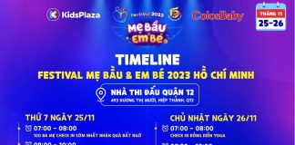 Timeline chính thức Festival Mẹ bầu và Em bé 2023 Hồ Chí Minh Timeline