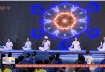 Bản tin VTV9 đưa tin về mẹ bầu đồng diễn Yoga 2023 tại Hồ Chí Minh
