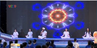 Bản tin VTV9 đưa tin về mẹ bầu đồng diễn Yoga 2023 tại Hồ Chí Minh