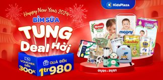 Happy New Year 2024 – Bỉm sữa tung ngàn deal hot chỉ có tại kidsPlaza