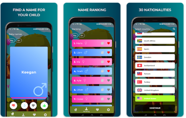 Name For The Baby - ứng dụng đặt tên cho con được yêu thích trên hệ điều hành Android