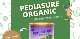 Mách mẹ cánh pha sữa Pediasure Organic Úc chuẩn công thức
