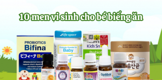 Top 10 men vi sinh cho bé biếng ăn tốt nhất hiện nay