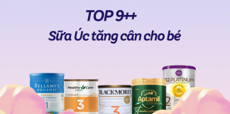 Khám phá Top 9++ sữa Úc tăng cân cho bé tốt nhất