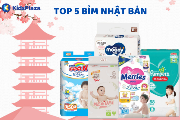 5 dòng bỉm Nhật Bản được sử dụng nhiều hiện nay