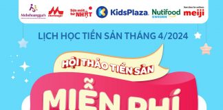Lịch học tiền sản tháng 4/2024 tại Hà Nội-Bắc Ninh- TP HCM 100% miễn phí