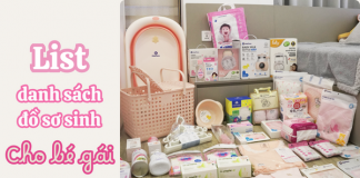 List danh sách đồ sơ sinh cho bé gái đầy đủ, tiết kiệm