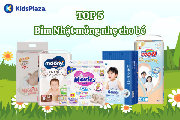 5 dòng bỉm Nhật mỏng siêu thấm hút bán chạy tại KidsPlaza